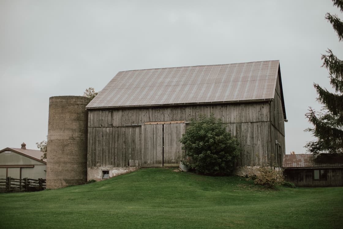 The barn is unassuming from outside, you'd never know in there is so much to do AND a little toilet.