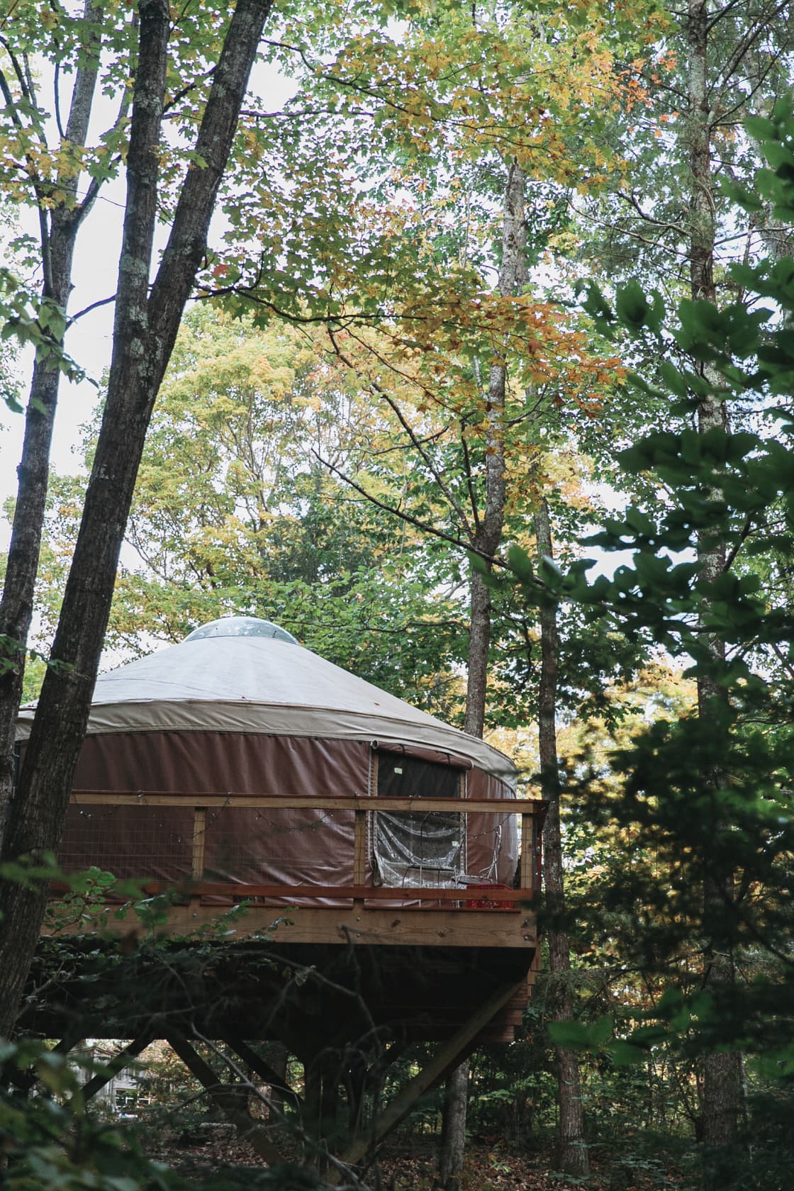 View of the yurt from fairyland. 