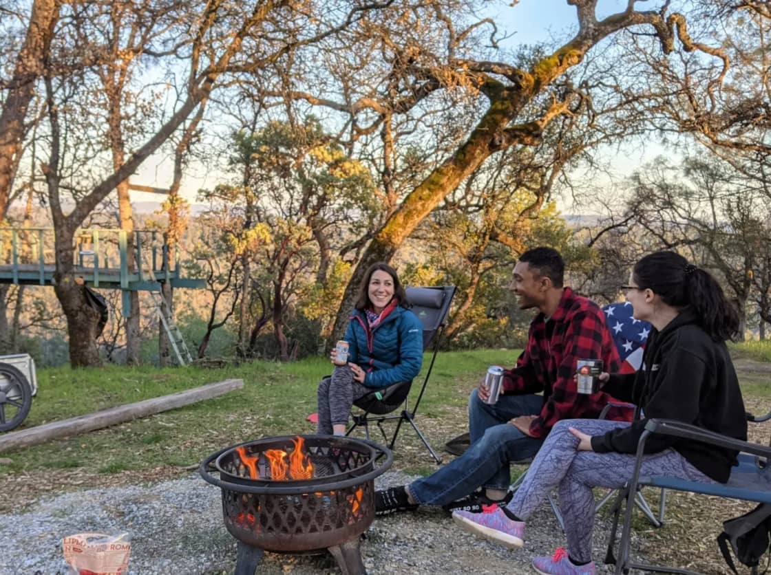 Enjoy the sunset while you have a nice warm fire! Fire pits included with all campsites during low fire danger season, typically Oct-May.