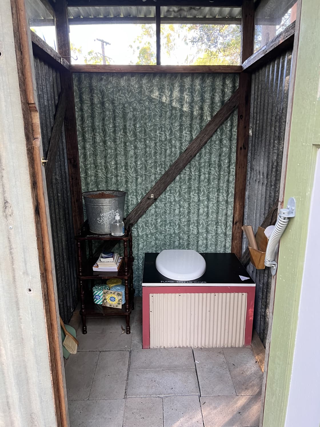 Our Lovely Bush Loo. Take time to admire the woodwork...