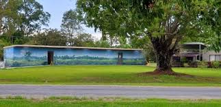 Our beautiful mural painted amenities