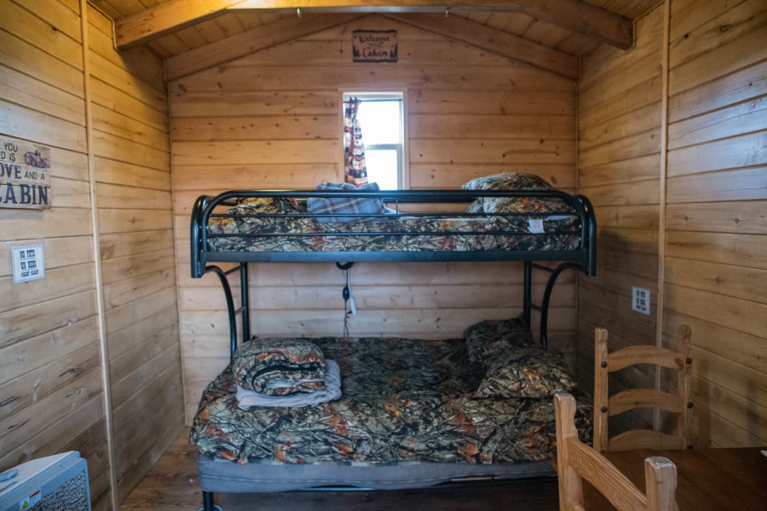 Here is a shot of the bunk bed in the cabin! They were very comfortable.