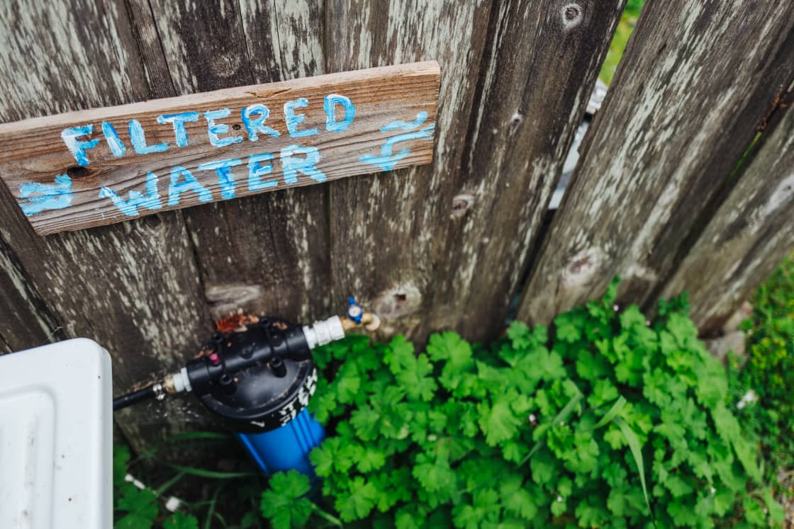 Filtered water is available on the property.