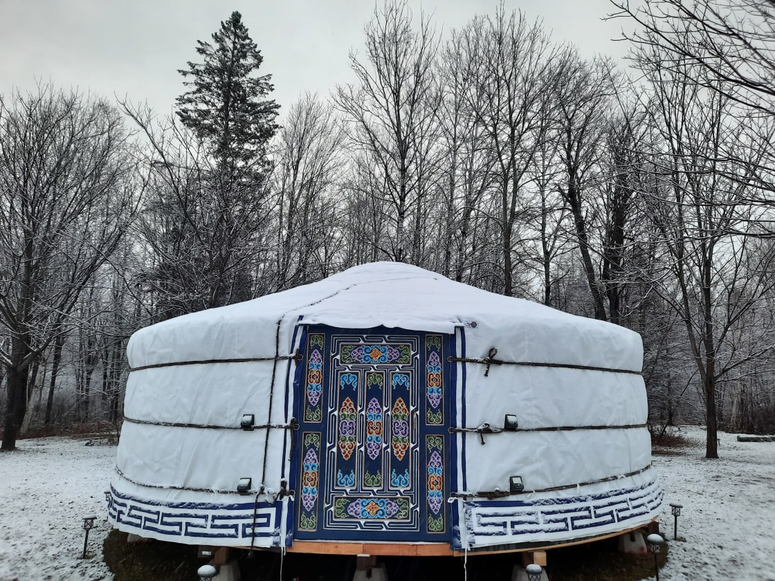 Our Mongolian Yurt- available for rent or join us for a meditation or yoga class! Book a private massage or meditation session! 