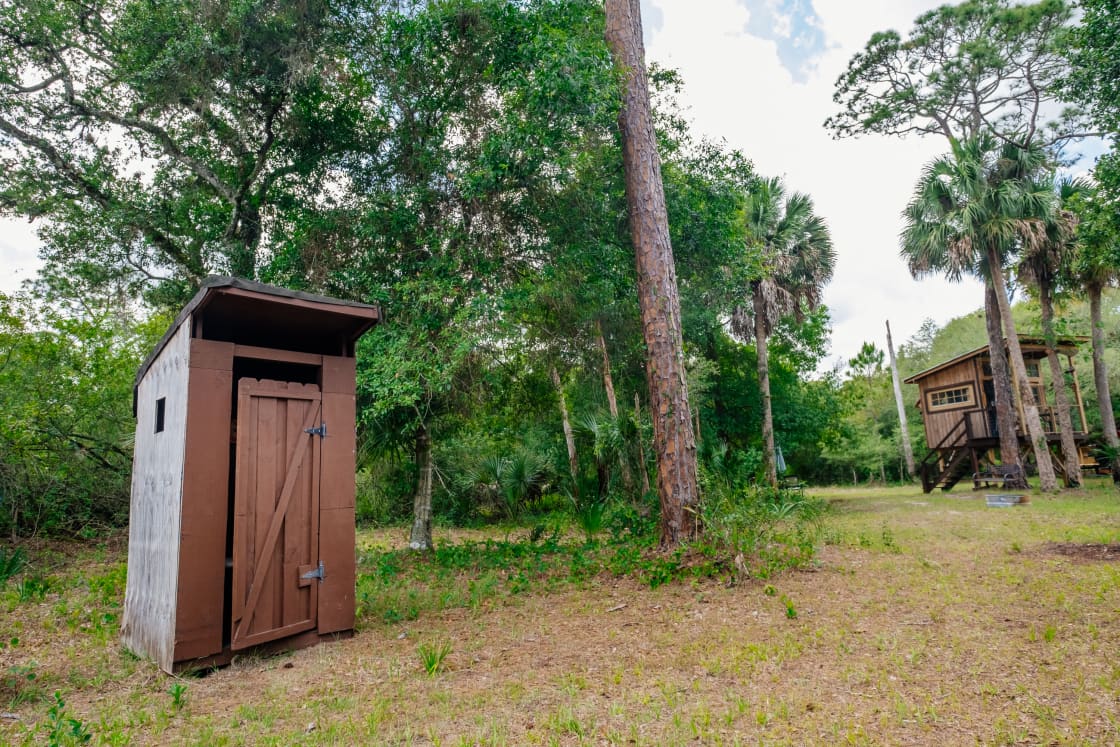 Outhouse close to camps and treehouse