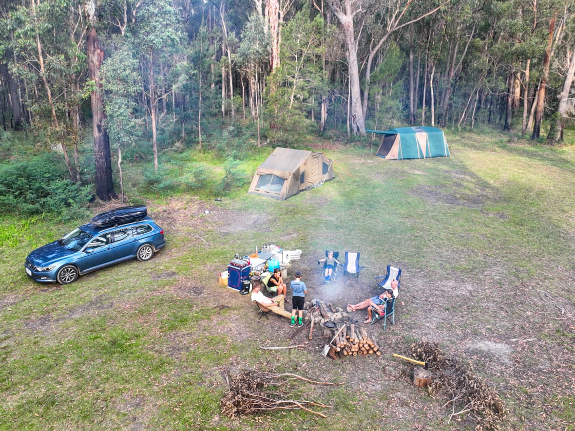 Enjoying the campfire - Bush Camp 1