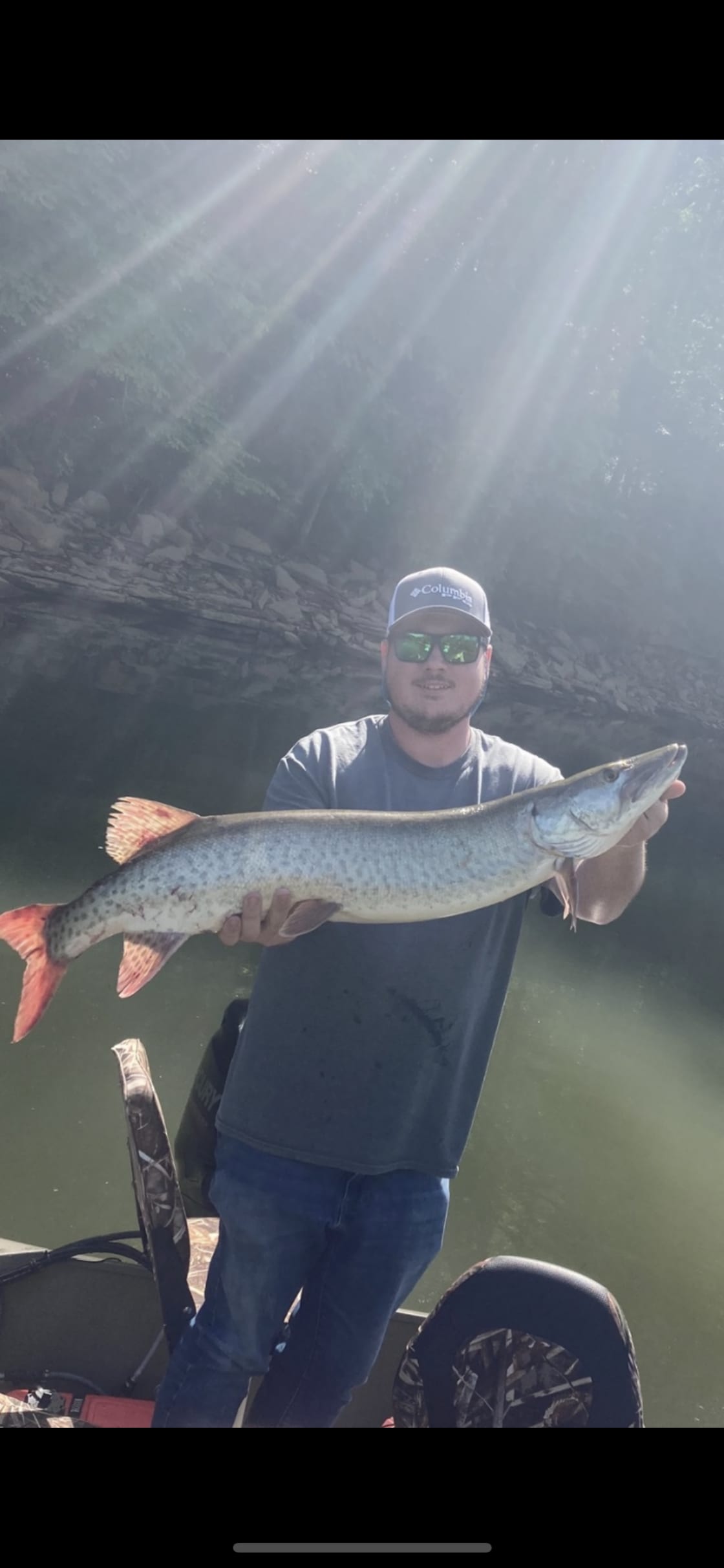 Musky caught right in front of the campsite. 