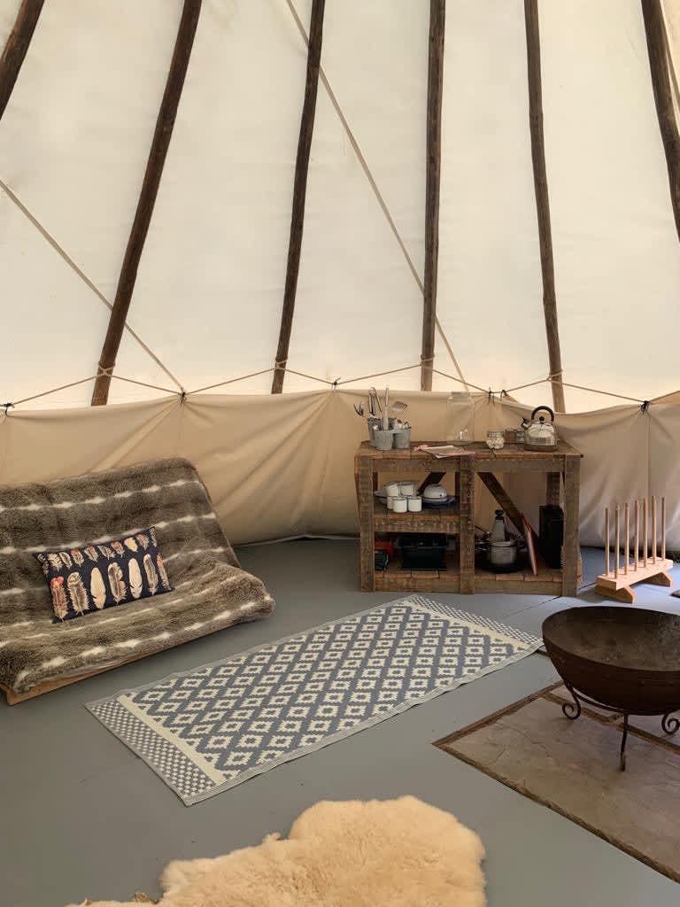 Tent pitches at Tipi Adventure