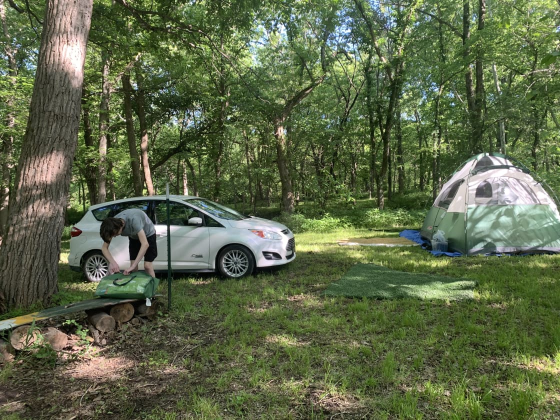 Peaceful, secluded campsite.