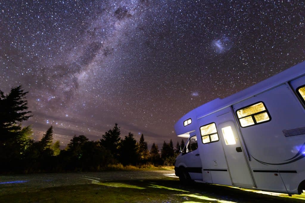 Camp peacefully below the stars.
