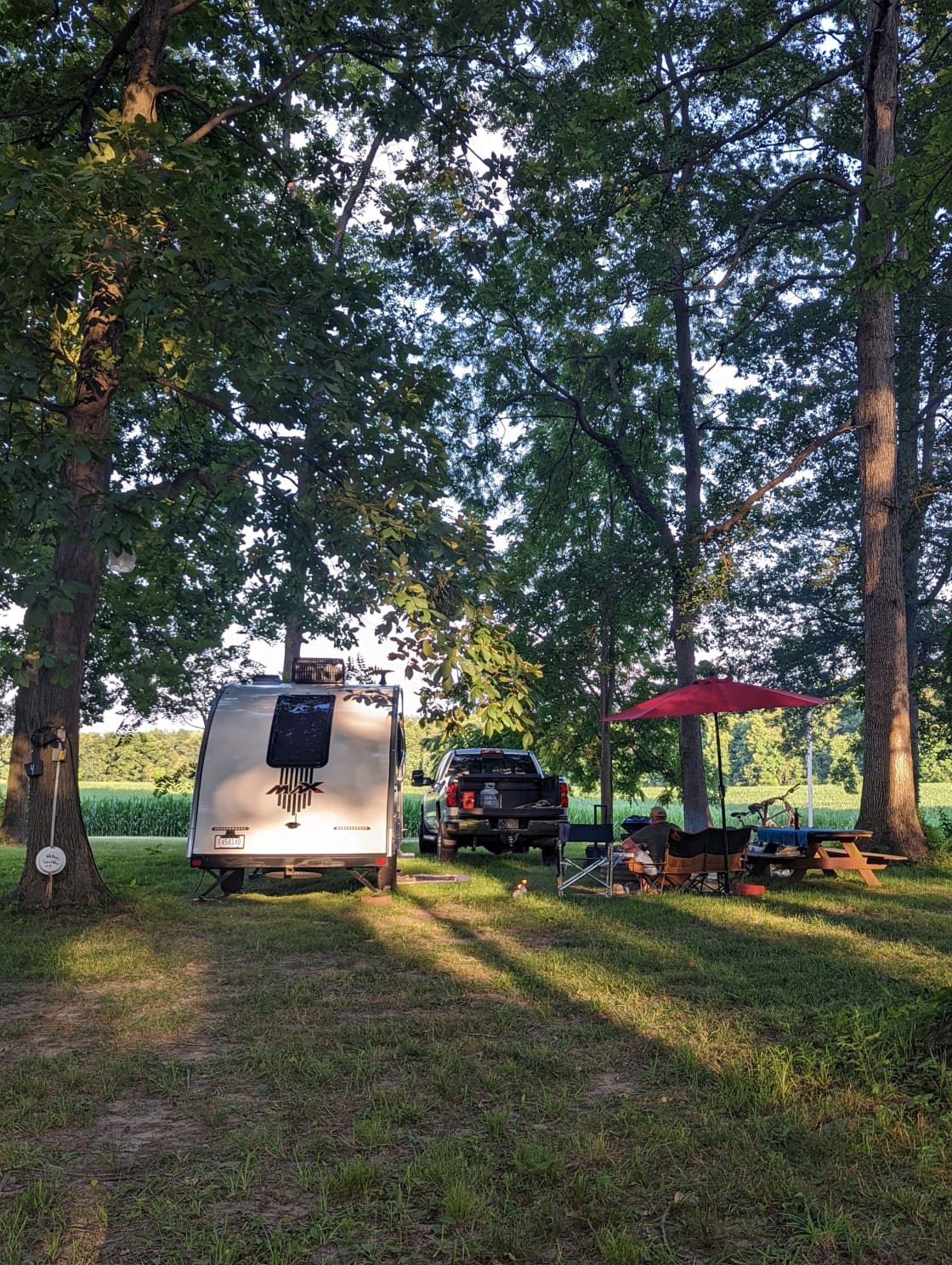 Our campsite was spacious with plenty of space between the other campsites. 
