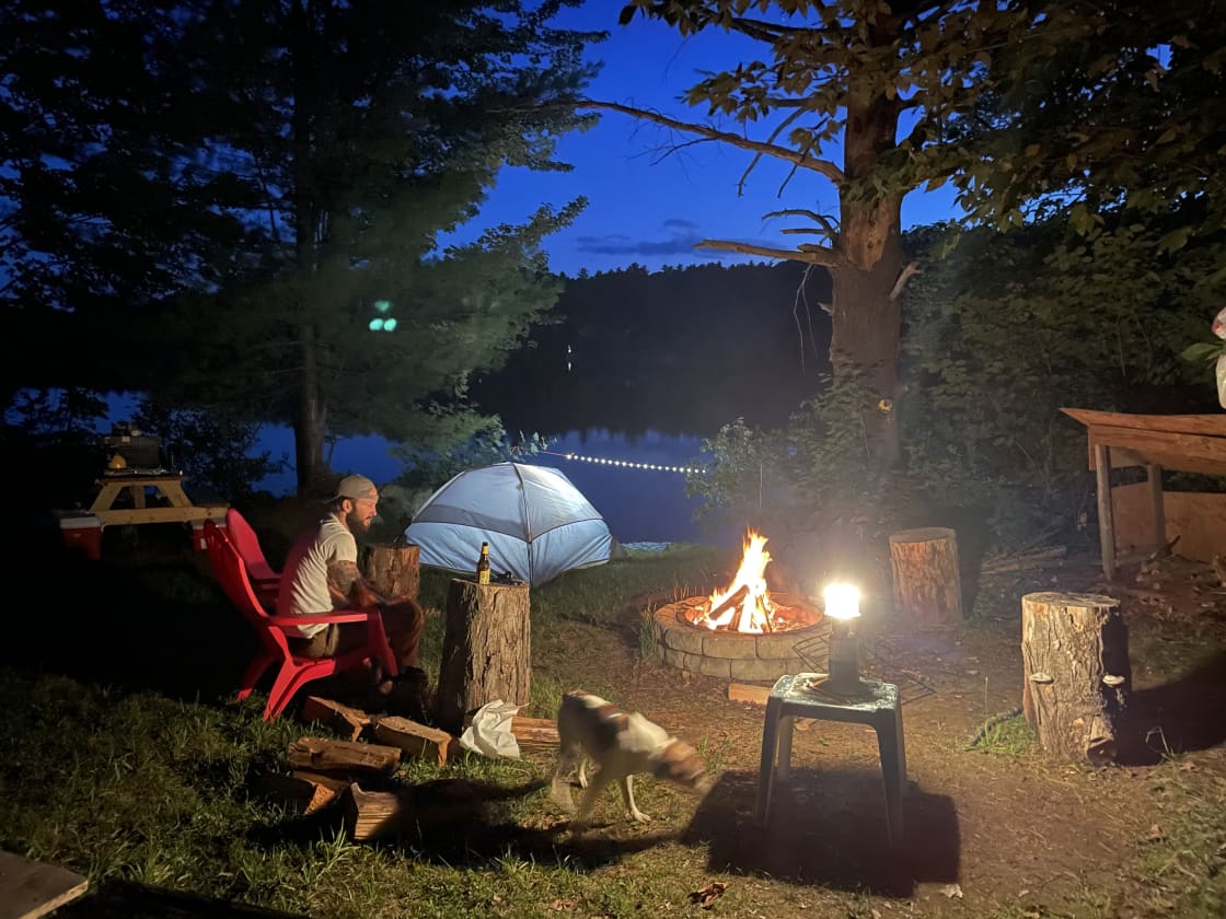 Maine Lakeside Wooded Tent Camping