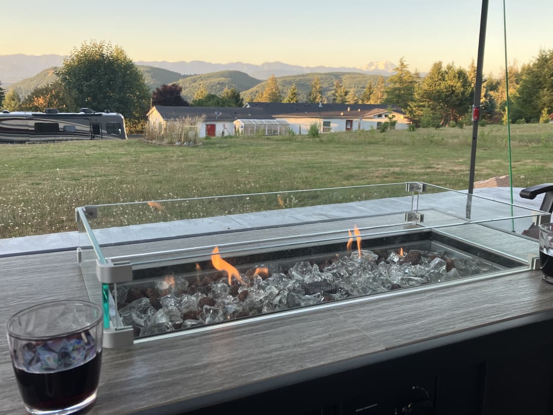 Nice sunset with a firepit