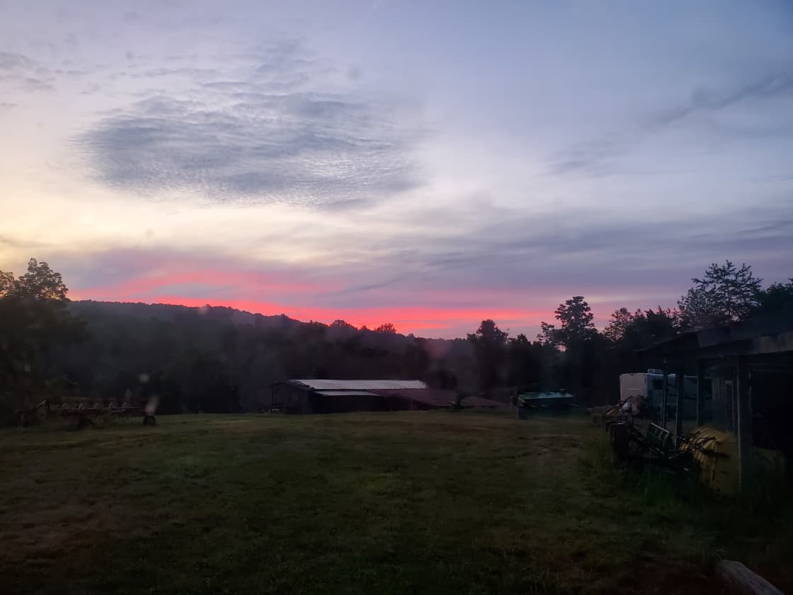 Sunrise at the site