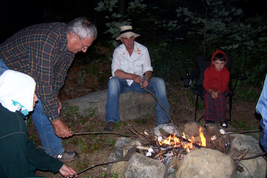 Campfire with Sleepy Children