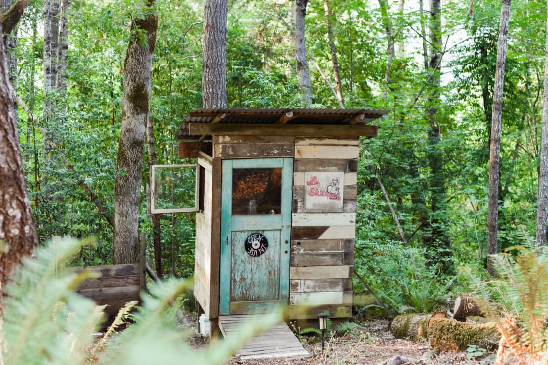 The cutest little outhouse!