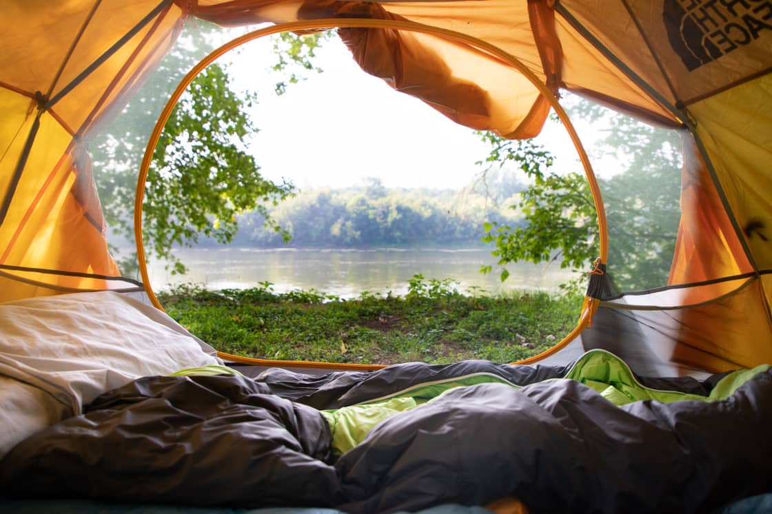 Waking up to a view of the New River.