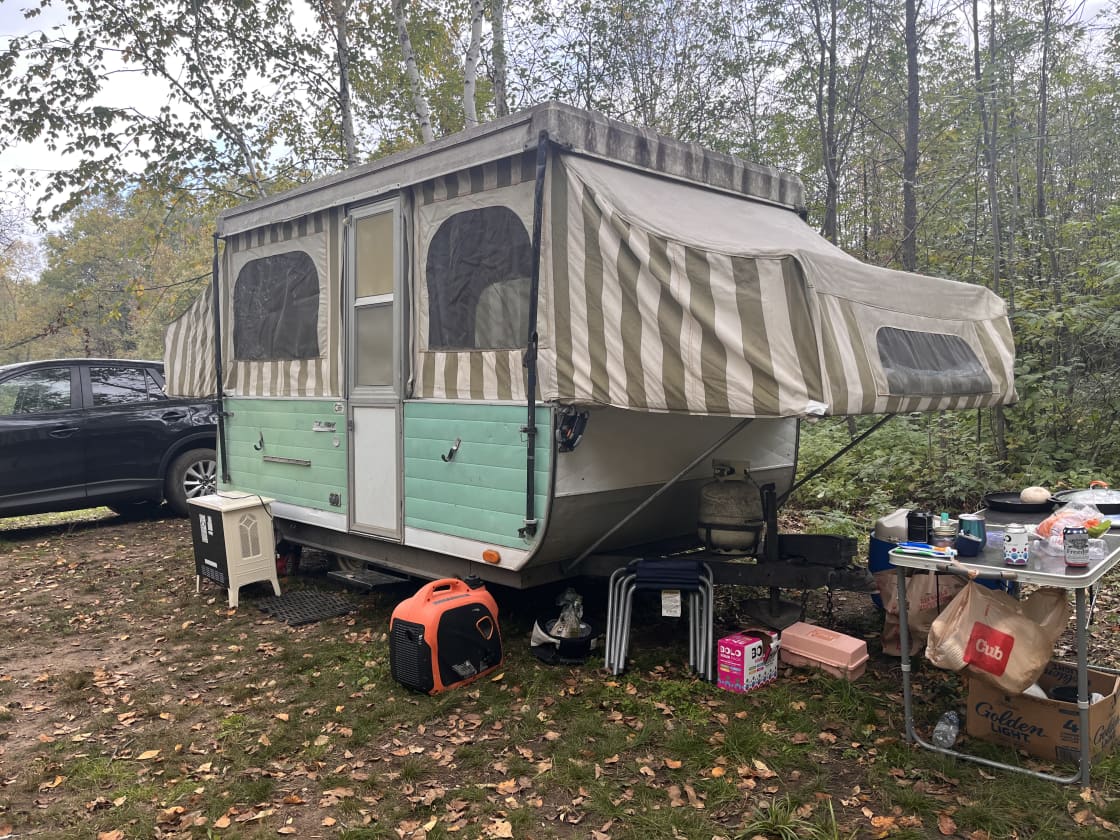 Pop up camper at site #1