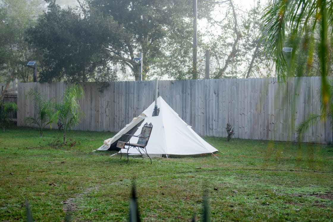 The canvas tent