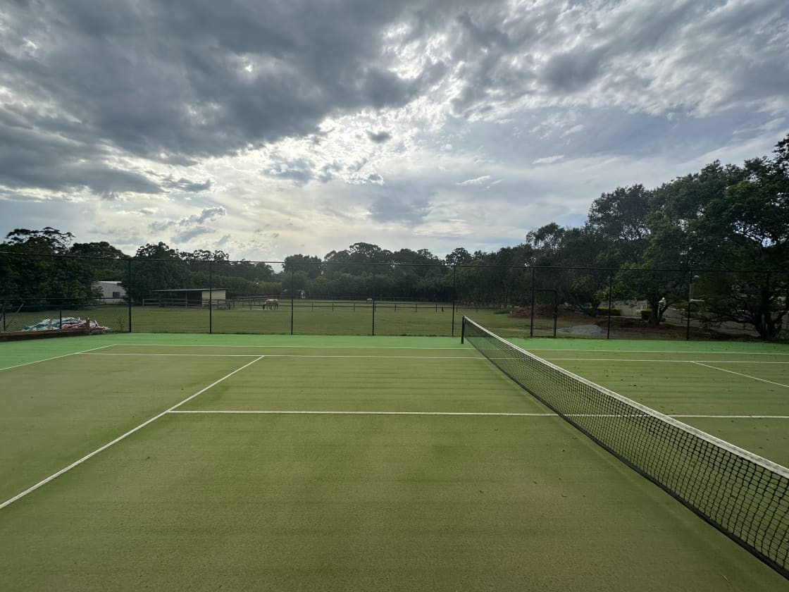 Tennis court available for use