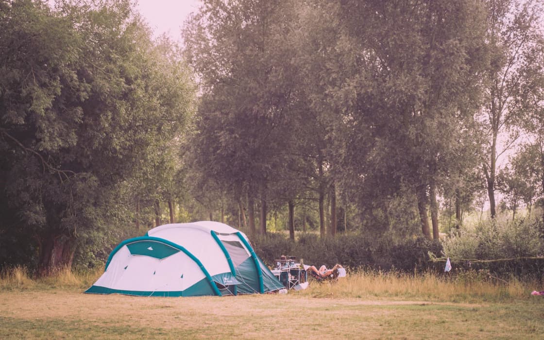 A lovely riverside spot for a tent 