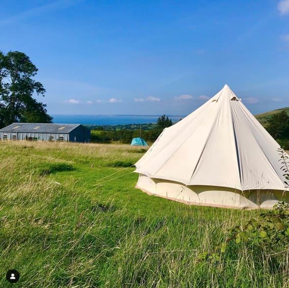 All our pitches have lovely view of the sea from your tent!