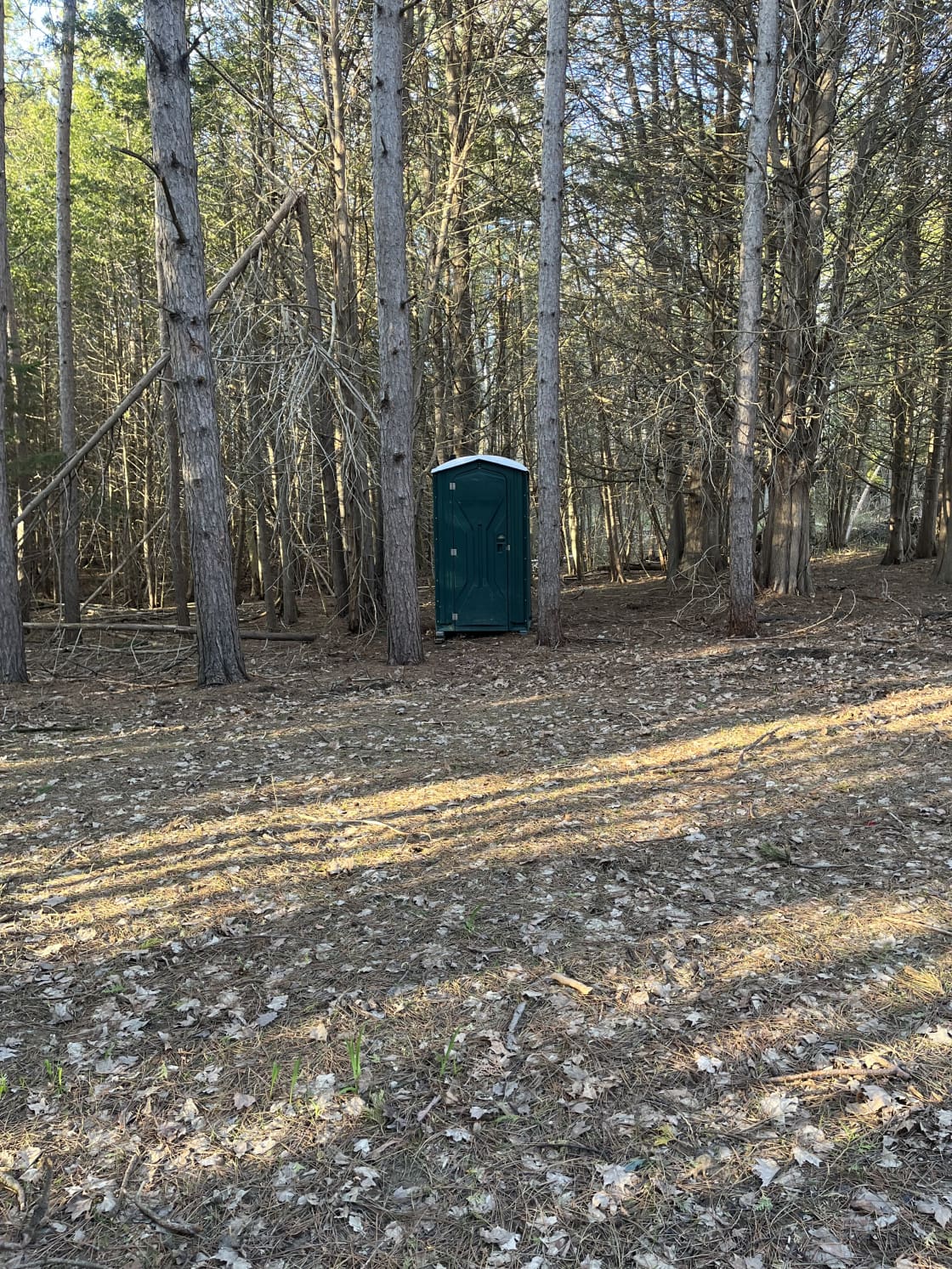 Portable bathroom on site