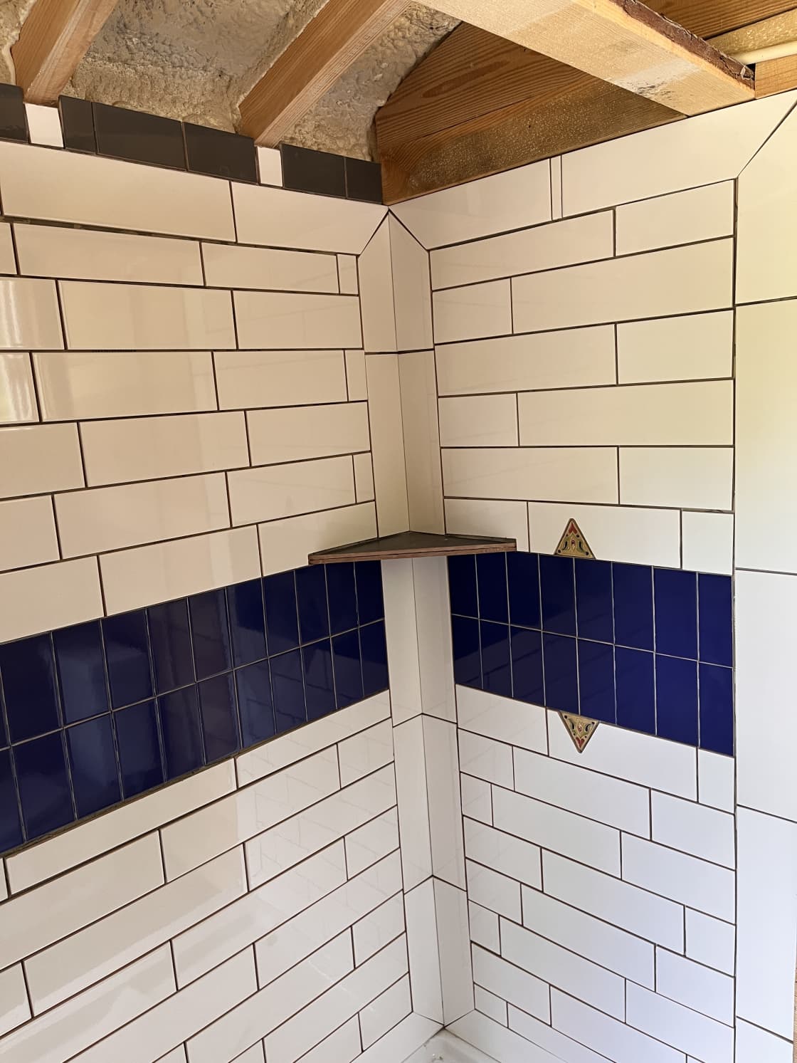 Just tiled the shower.