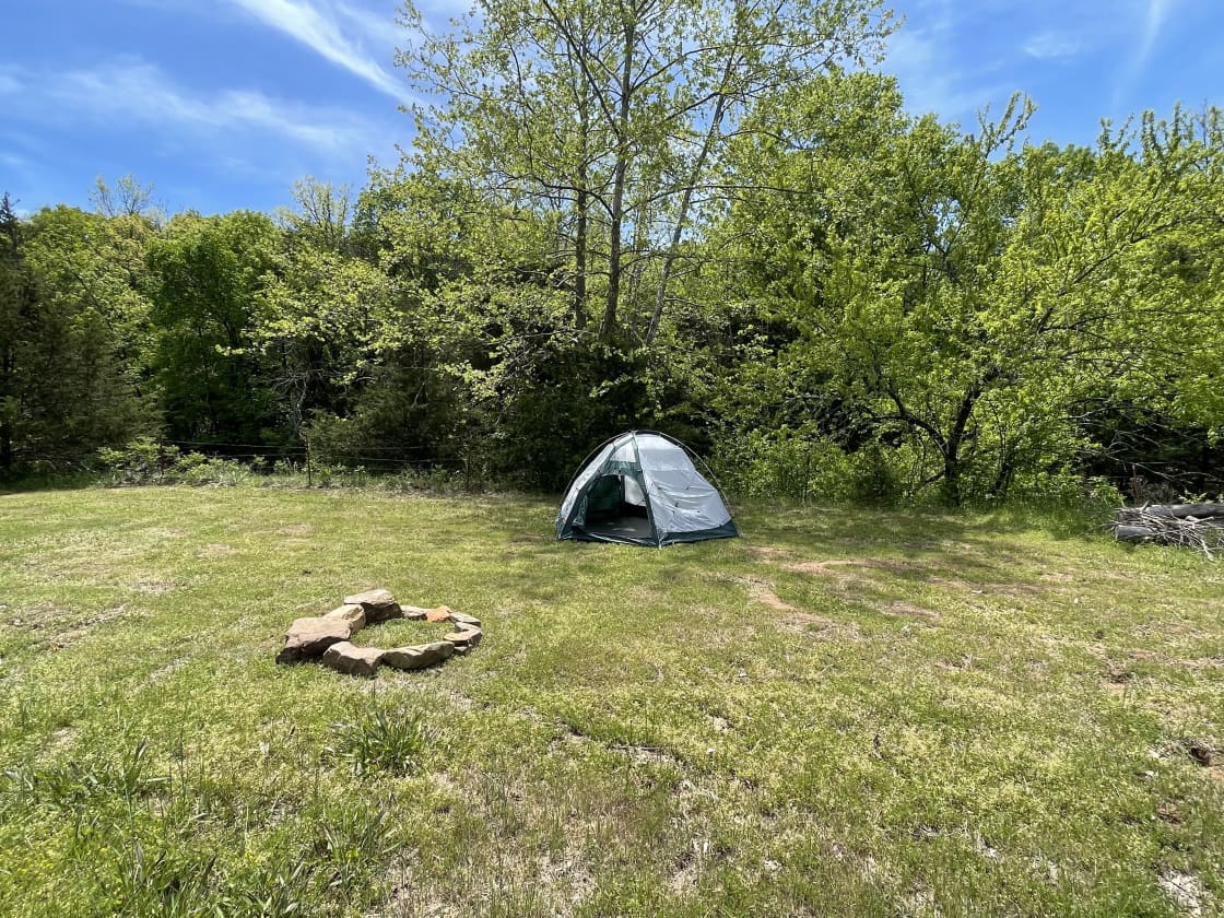 Creekside campsite