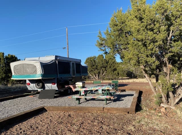 Dirt free campsite
