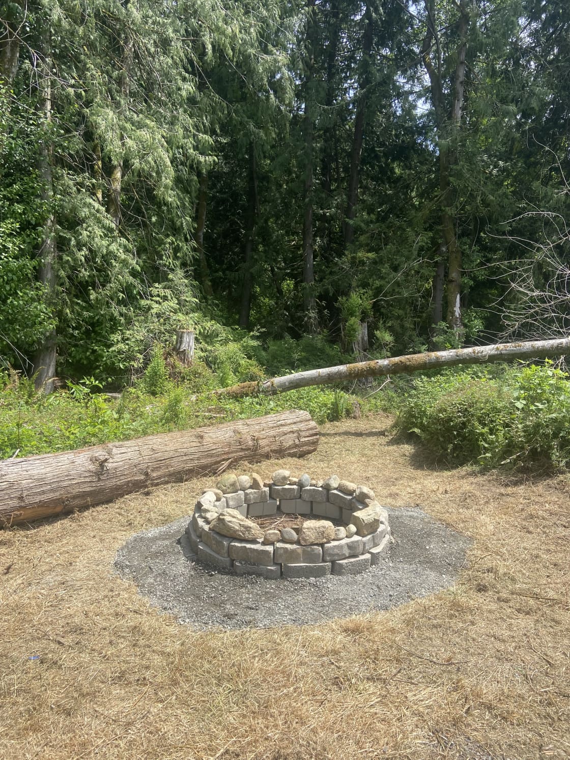Fire pit close to the tent area 