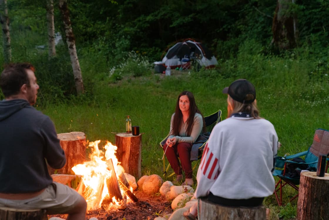 The communal fire space was so chill and epic to connect!