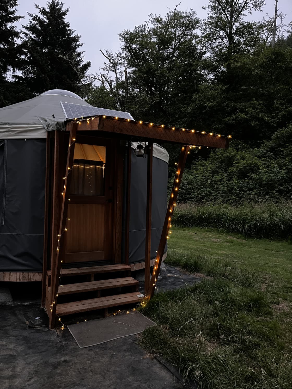 Yurt with our lights 