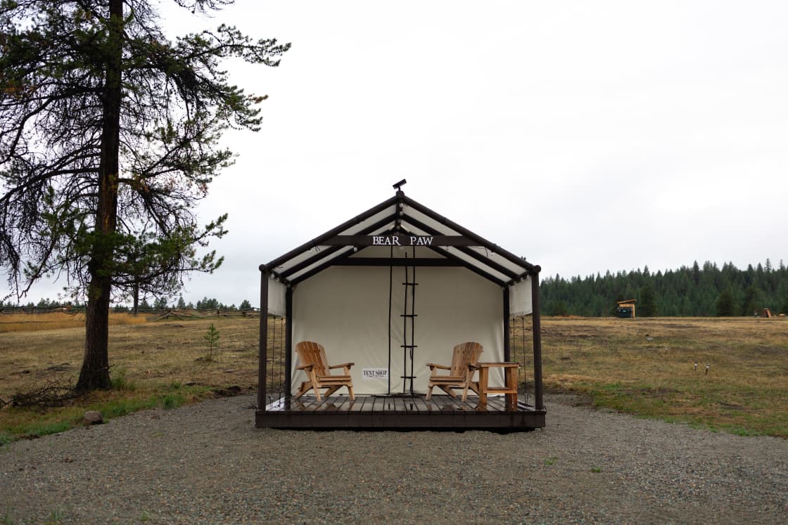 Glamping tents, equipped with multiple zippers and buckles which made them feel very safe 