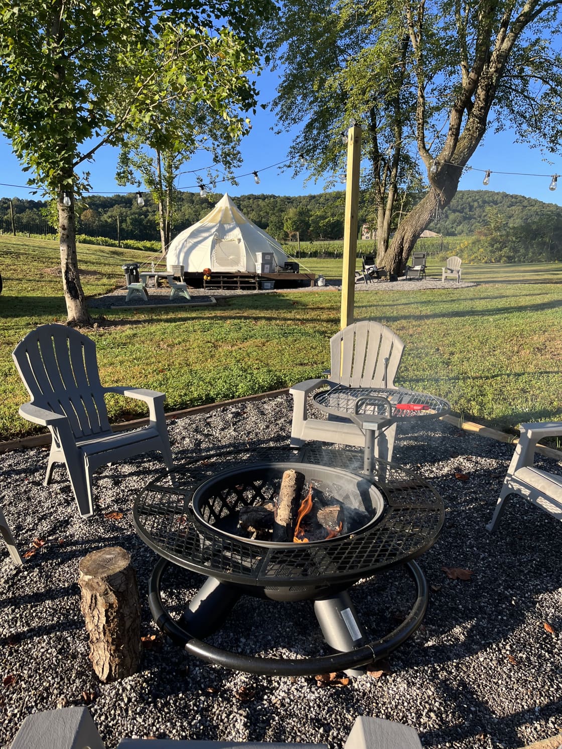 Morning campfire