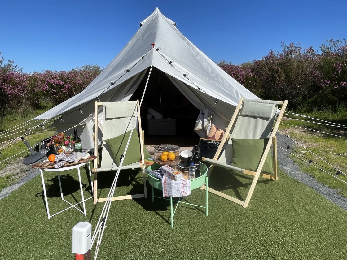 Enjoy a private picnic at your tent 
