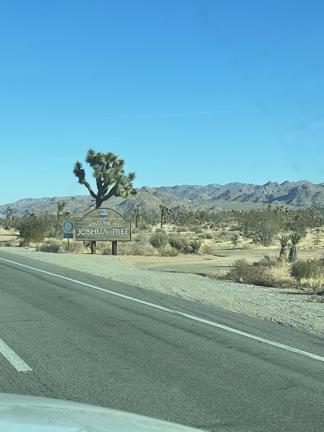 About 10 minutes from town of Joshua Trees