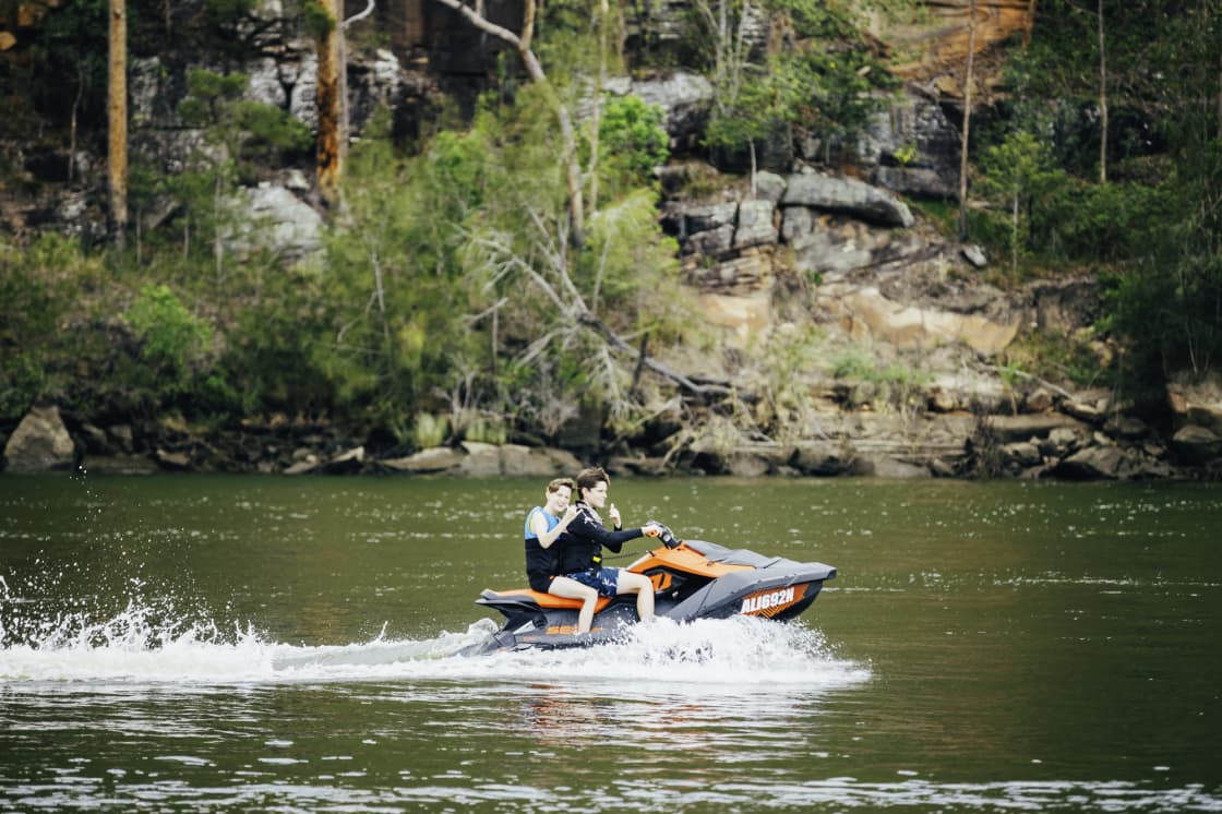 Activities on the river - jet skiing