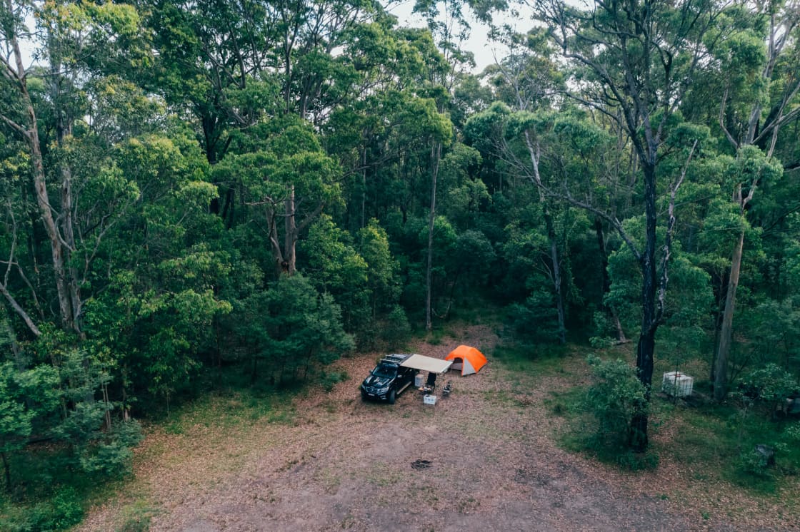 Campsite view from above