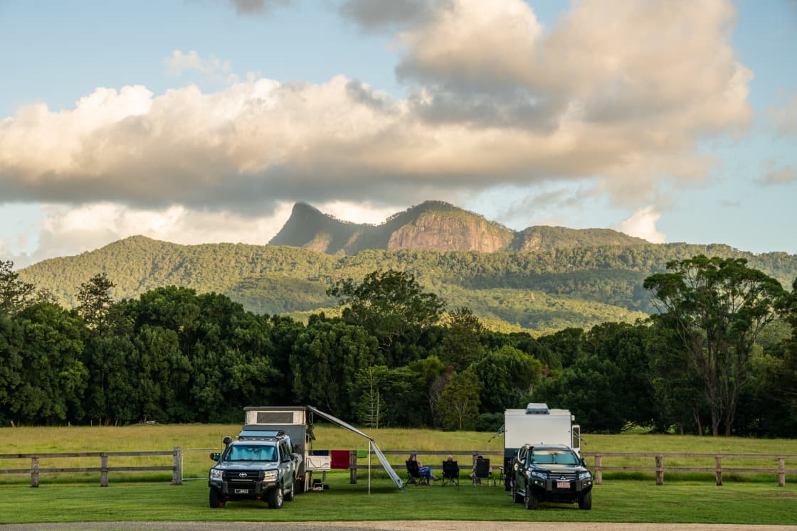 Caravan park with a view of Mt. Warning