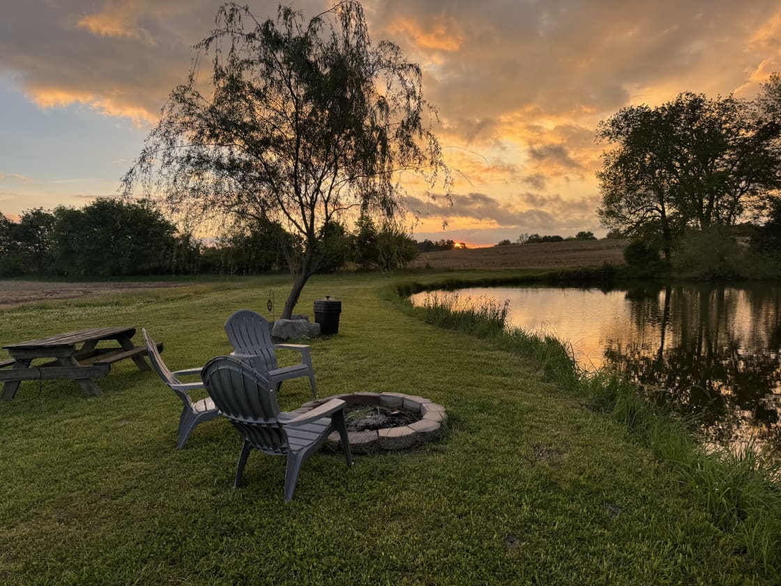 Sunsets are spectacular while you enjoy the peace and quiet of country living. 