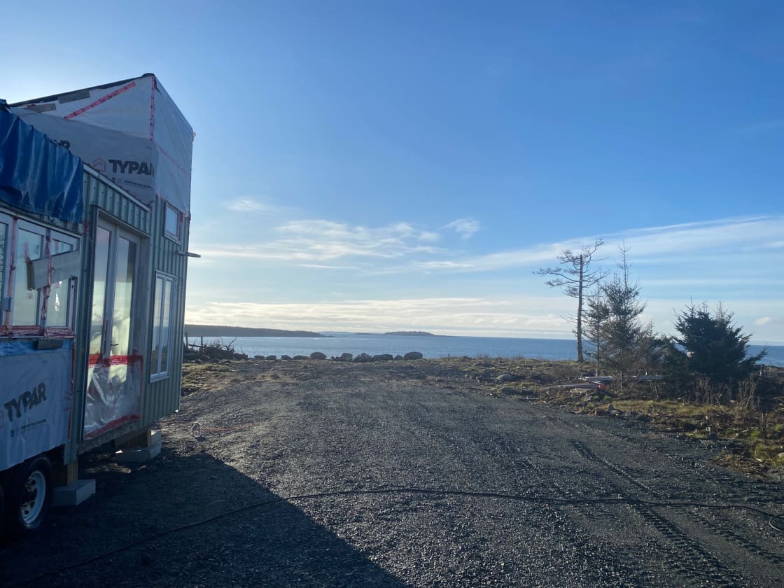 As of May 2024 the Tiny Home has been moved to allow easy access now for trucks, RVs, and any other vehicles to be able to enjoy the property! 