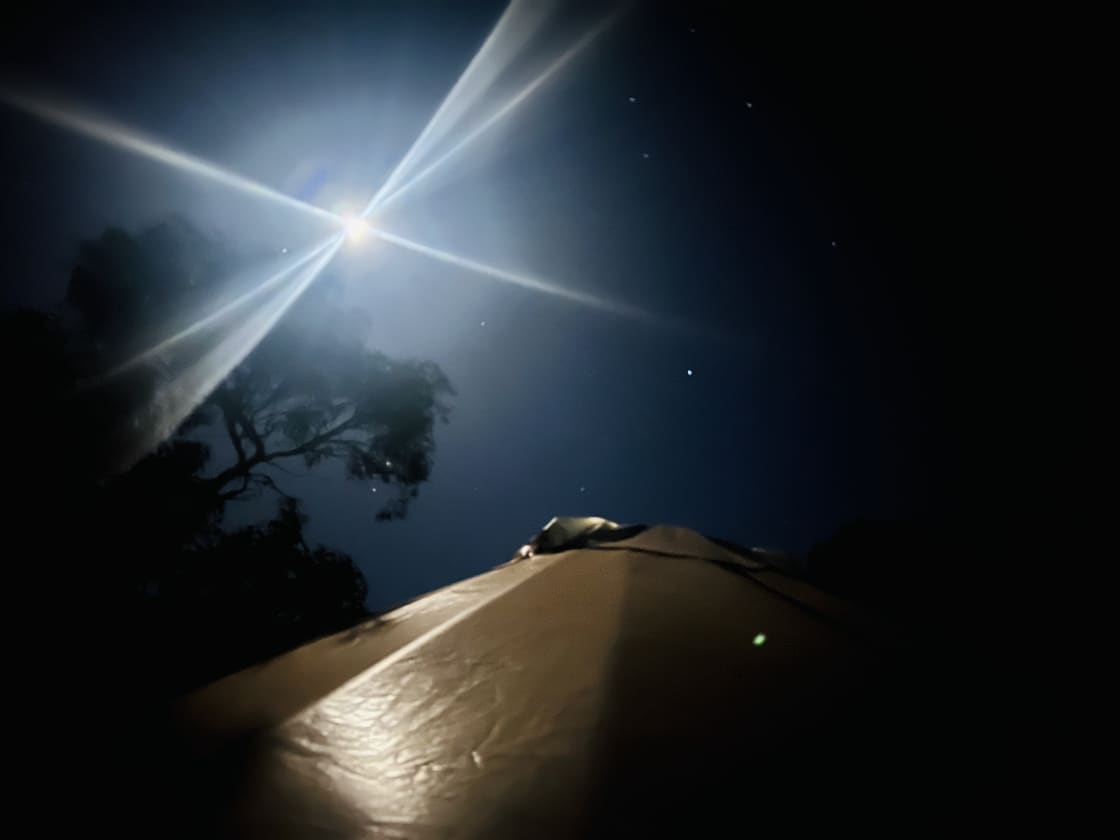 Moon rising above the Yurt 