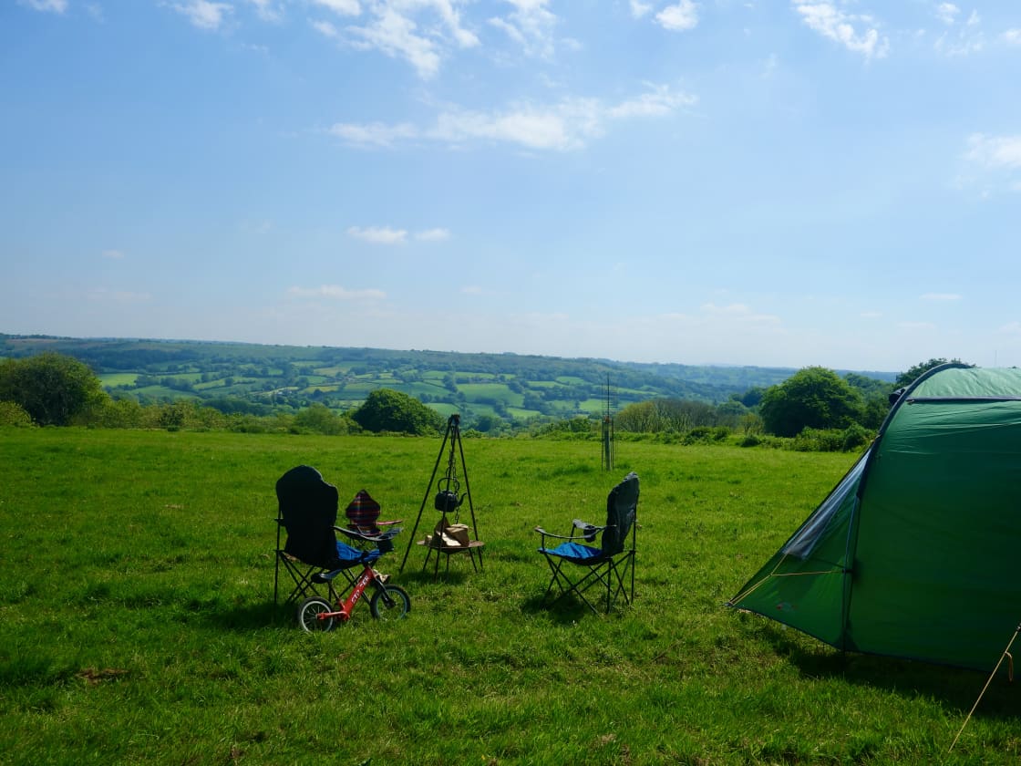 Farm camping in the Blackdown Hills