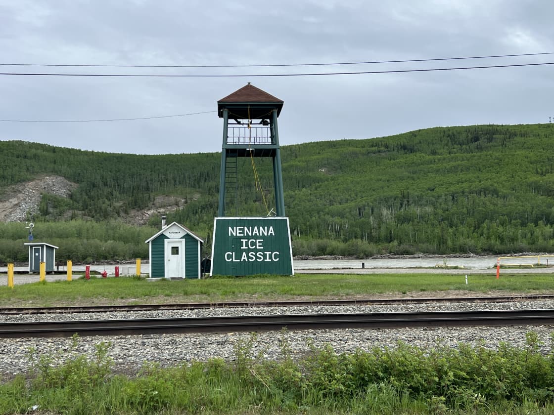 In town of Nenana, overlooking Toghotthele mountains