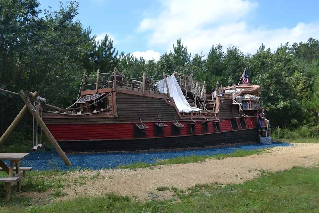 Captain Pirate Ship Hipcamp in Lyndon Station, Wisconsin