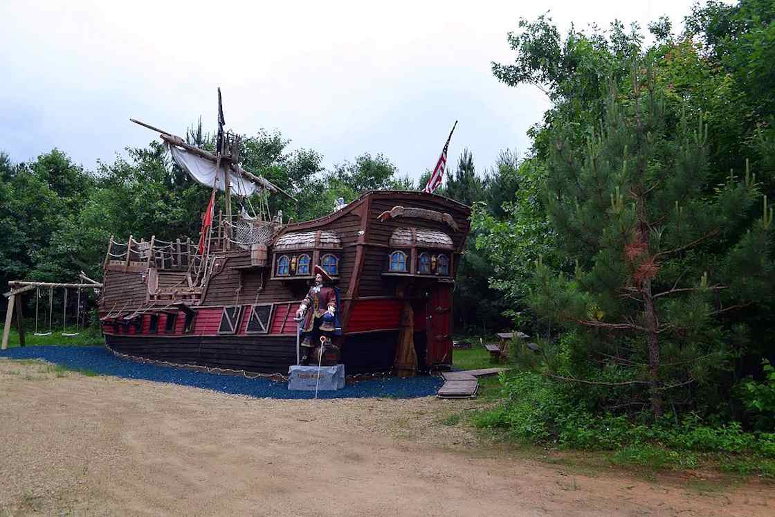Captain Pirate Ship Hipcamp in Lyndon Station, Wisconsin