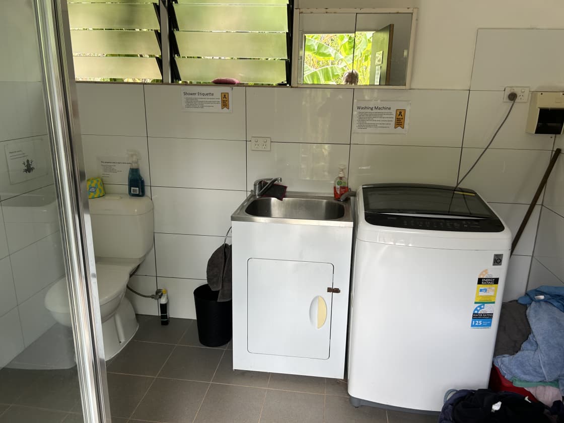 Laundry Block Washing Machine, Toilet and Shower