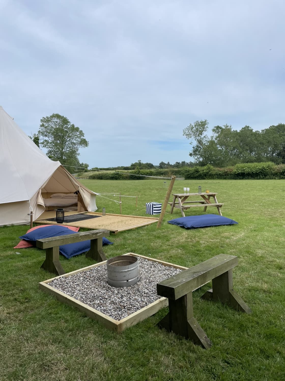 Bell Tent with Fire Pit, Games Room