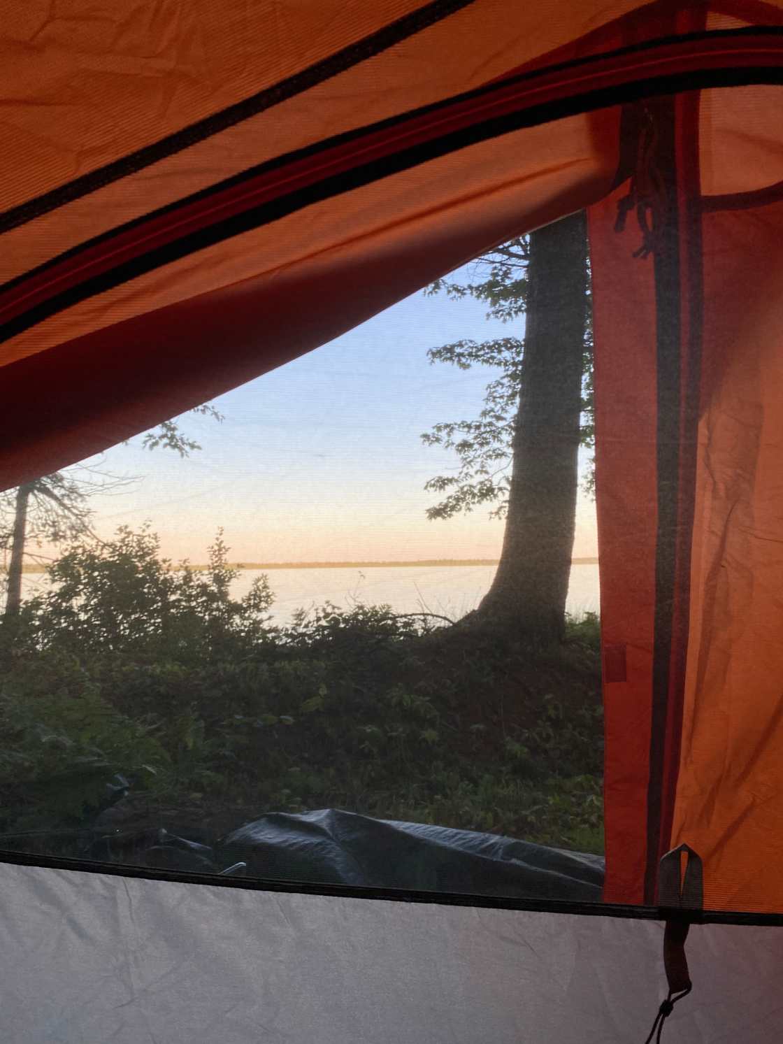 Sunset views from tent. 